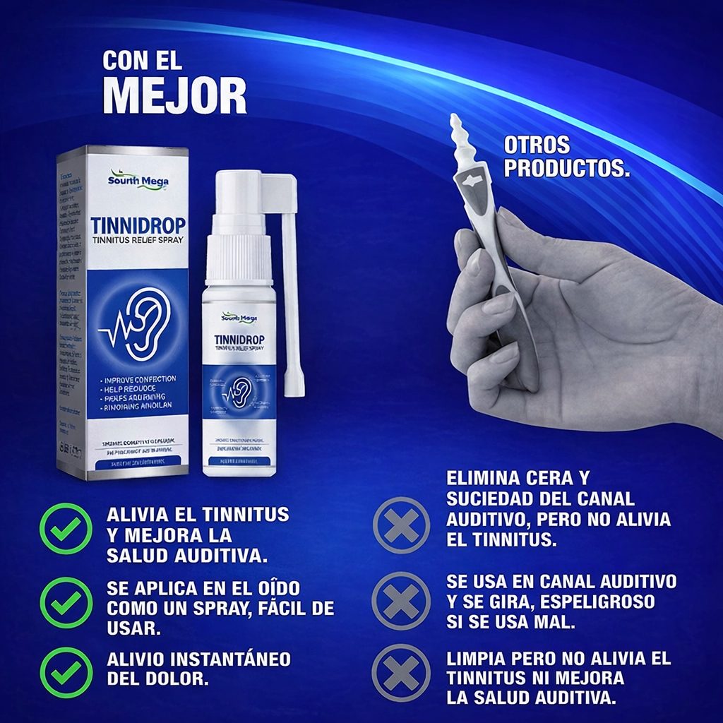 Tinnidrop Alivio Rápido Para Zumbidos y Dolores