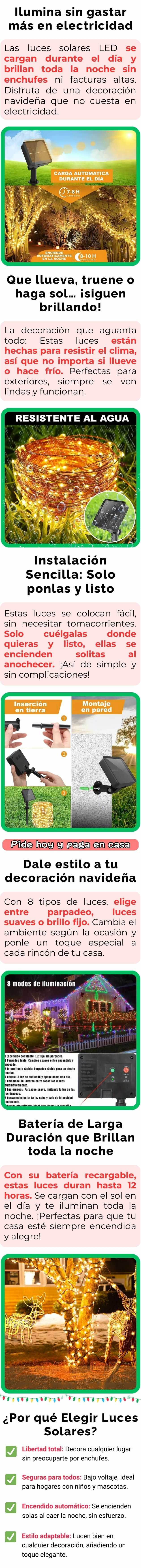 Luces Solares Navideñas