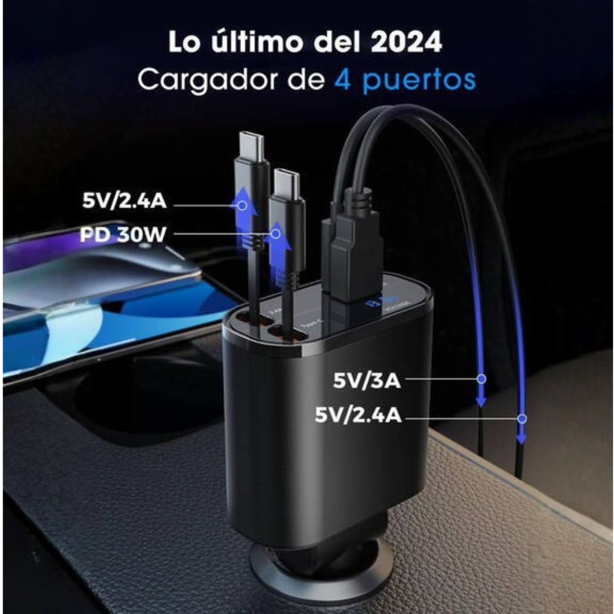Cargador Rápido 4 en 1
