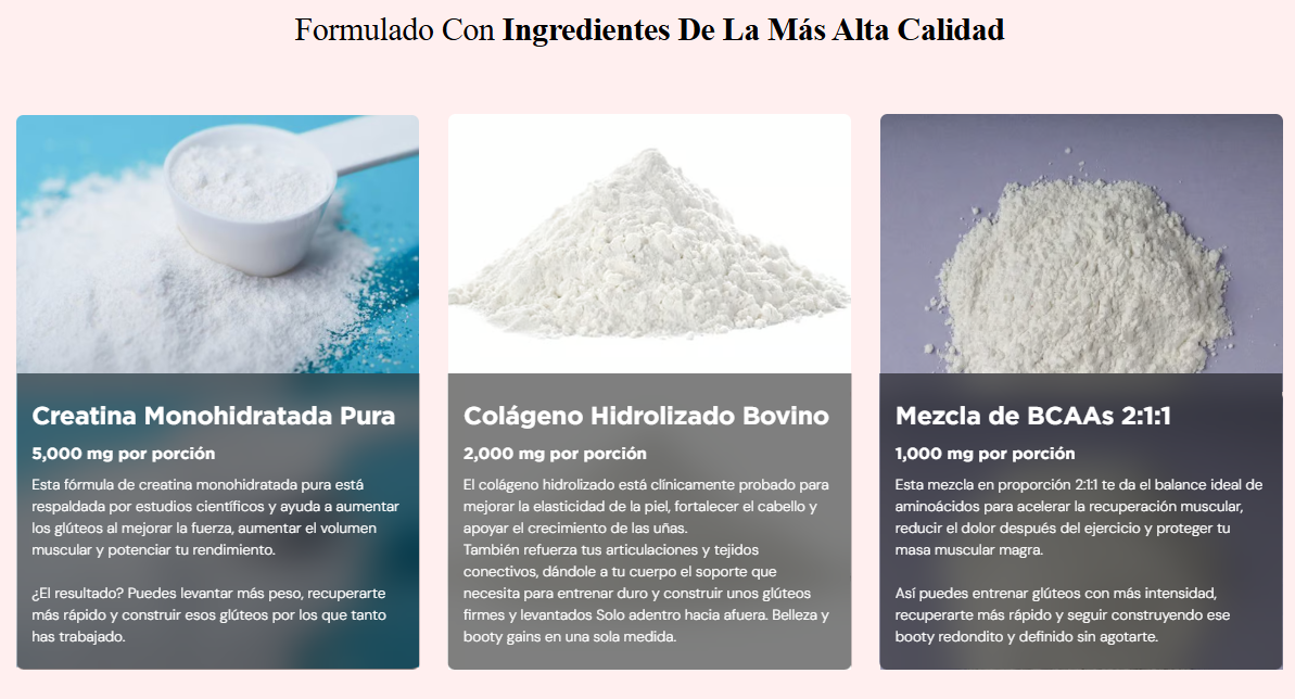 Potenciador Natural para Glúteos Firmes