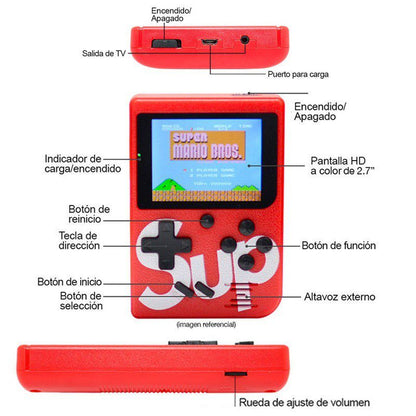Consola Retro Portátil 400 Juegos
